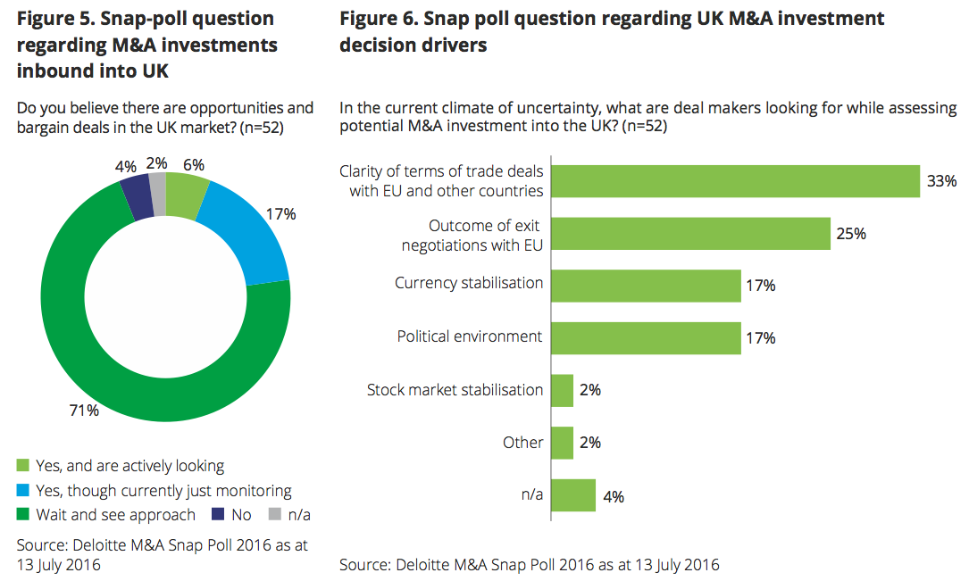 Figure 5-6 Snap-poll questions regarding M&A