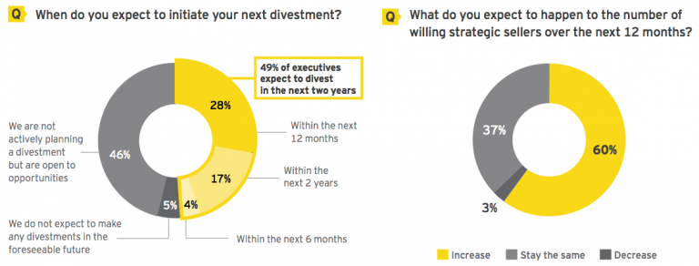 Figure 1 Companies achieving their divestment goals