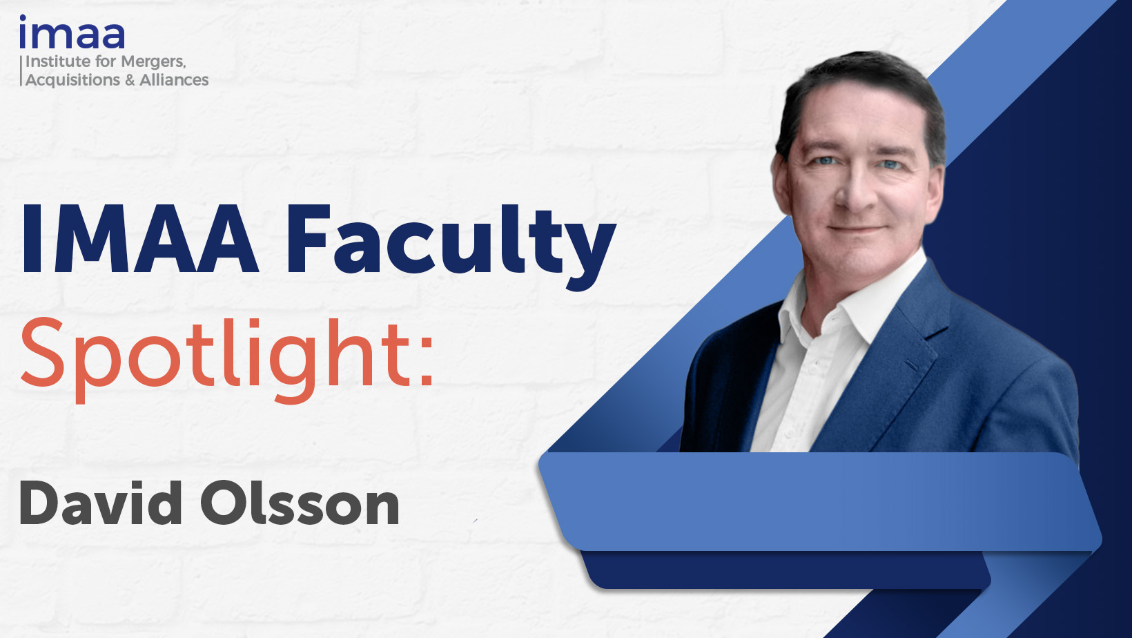 IMAA Faculty Spotlight - David Olsson