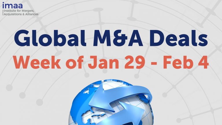 Global M&A Deals Week of Jan 29 - Feb 4