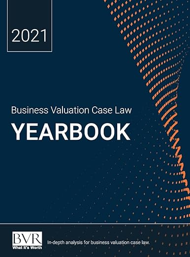 Book cover of business valuation case law yearbook in IMAA E-library