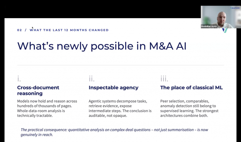 AI in mergers and acquisitions webinar